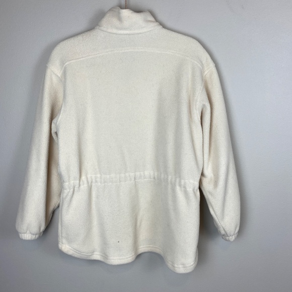 L.L. Bean Cinched Waist Fleece Full Zip Jacket - Size Medium - Picture 6 of 6